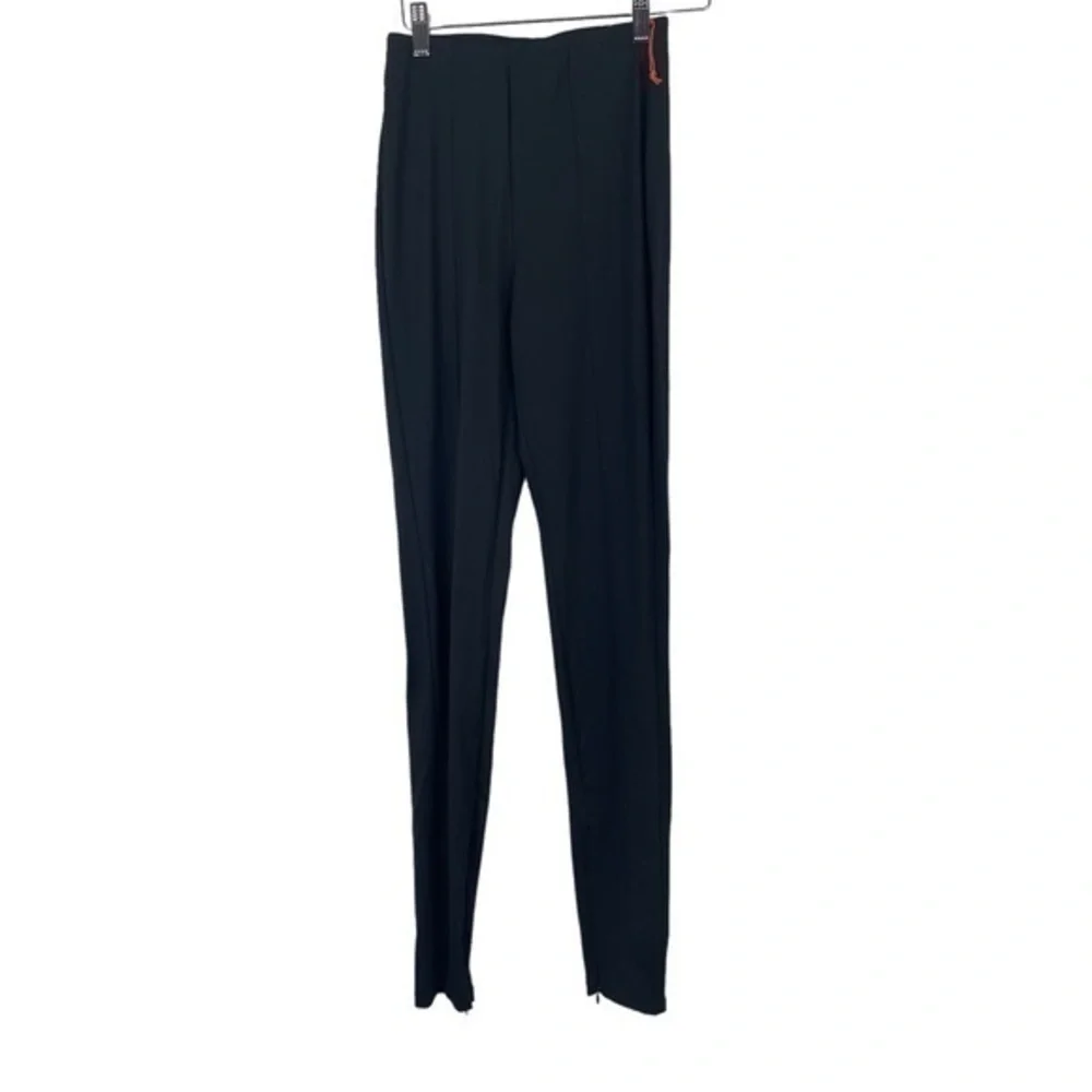 Open Edit Black Knit Split Hem Pants XXS NWT